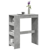 VidaXL Bartafel met rekken 90x40x103,5 cm bewerkt hout betongrijs