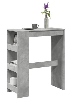 VidaXL Bartafel met rekken 90x40x103,5 cm bewerkt hout betongrijs