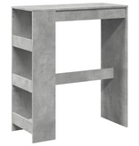 VidaXL Bartafel met rekken 90x40x103,5 cm bewerkt hout betongrijs