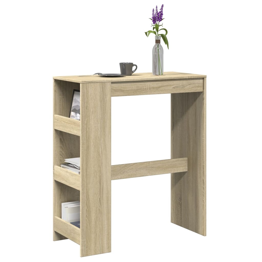 VidaXL Bartafel met rekken 90x40x103,5 cm hout sonoma eikenkleur