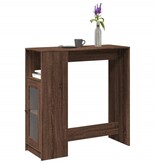VidaXL Bartafel met rekken 101x40x103,5 cm bewerkt hout bruin eiken