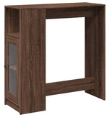 VidaXL Bartafel met rekken 101x40x103,5 cm bewerkt hout bruin eiken