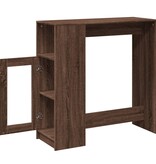 VidaXL Bartafel met rekken 101x40x103,5 cm bewerkt hout bruin eiken