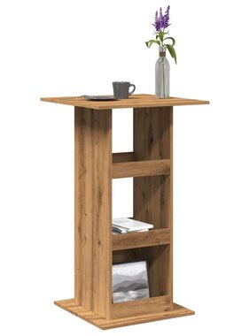 VidaXL Bartafel met opbergruimte 60x60x102 cm hout artisanaal eiken
