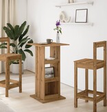 VidaXL Bartafel met opbergruimte 60x60x102 cm hout artisanaal eiken
