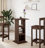 VidaXL Bartafel met opbergruimte 60x60x102 cm hout bruin eikenkleur