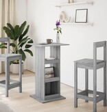 VidaXL Bartafel met opbergruimte 60x60x102 cm hout grijs sonoma eiken