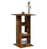 VidaXL Bartafel met opbergruimte 60x60x102 cm hout gerookt eikenkleur