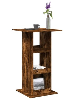VidaXL Bartafel met opbergruimte 60x60x102 cm hout gerookt eikenkleur