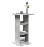 VidaXL Bartafel met opbergruimte 60x60x102 cm bewerkt hout betongrijs