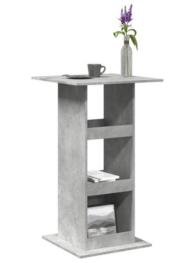 VidaXL Bartafel met opbergruimte 60x60x102 cm bewerkt hout betongrijs