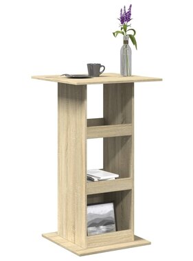 VidaXL Bartafel met opbergruimte 60x60x102 cm hout sonoma eikenkleurig