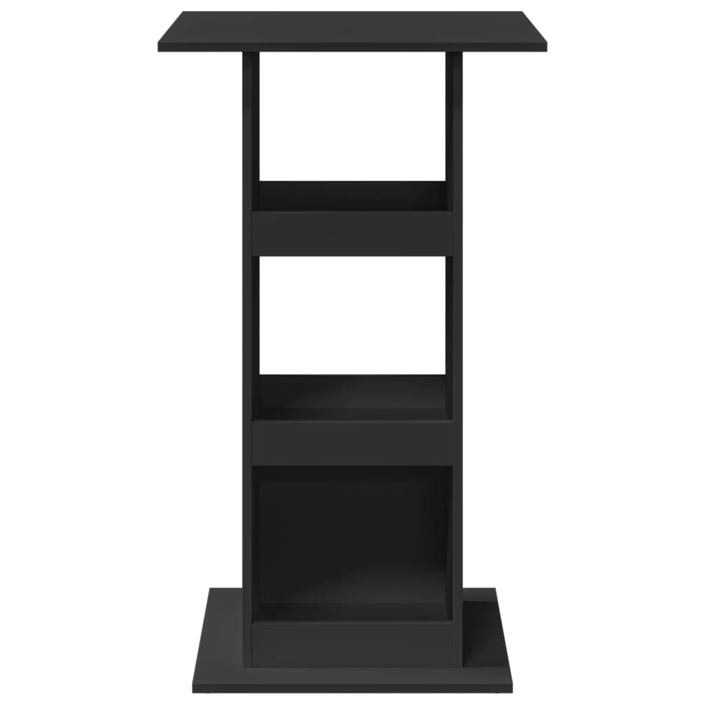 VidaXL Bartafel met opbergruimte 60x60x102 cm bewerkt hout zwart