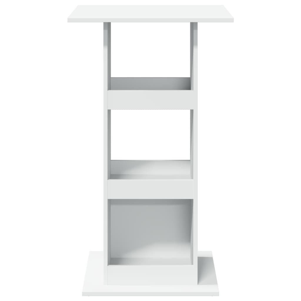 VidaXL Bartafel met opbergruimte 60x60x102 cm bewerkt hout wit