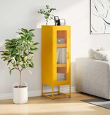 VidaXL Hoge kast 36x39x123 cm koudgewalst staal mosterdgeel