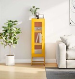 VidaXL Hoge kast 36x39x123 cm koudgewalst staal mosterdgeel