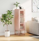 VidaXL Hoge kast 36x39x123 cm koudgewalst staal roze