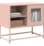 VidaXL Tv-meubel 68x39x60,5 cm staal roze