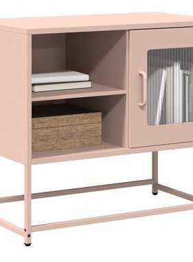 VidaXL Tv-meubel 68x39x60,5 cm staal roze