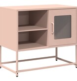 VidaXL Tv-meubel 68x39x60,5 cm staal roze