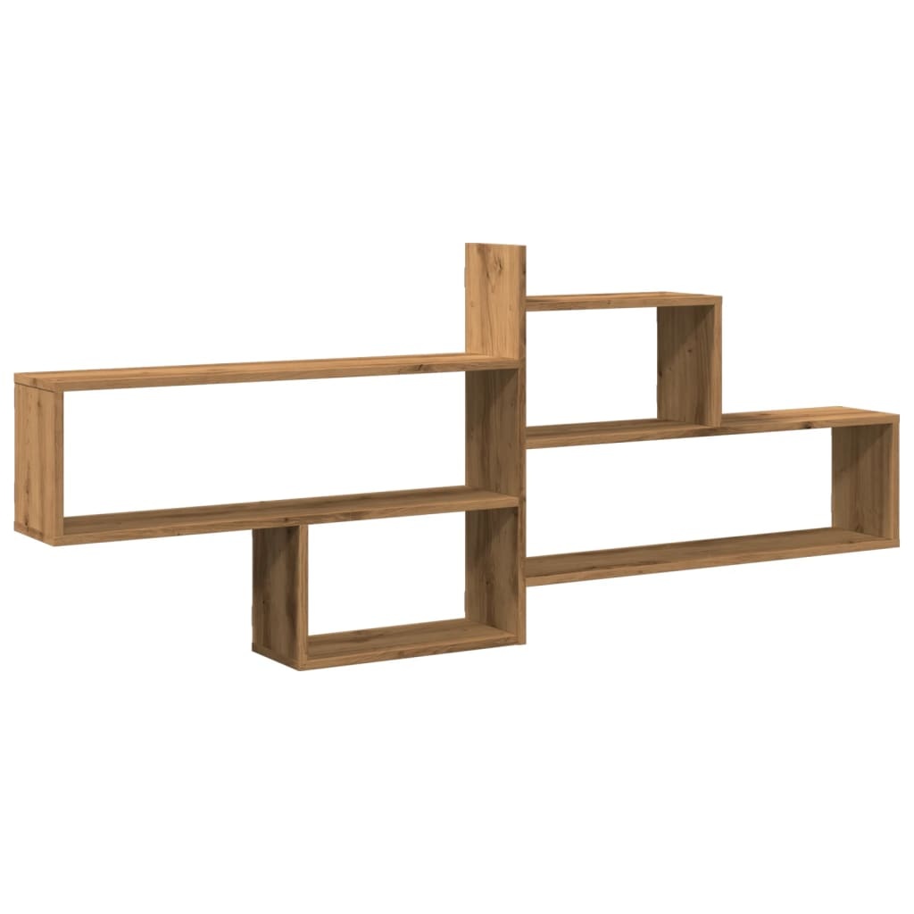 VidaXL Wandschap 167,5x18x68 cm bewerkt hout artisanaal eikenkleurig