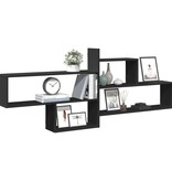 VidaXL Wandschap 167,5x18x68 cm bewerkt hout zwart