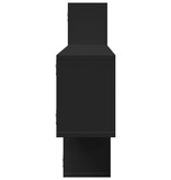 VidaXL Wandschap 167,5x18x68 cm bewerkt hout zwart