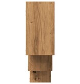VidaXL Wandschap 159x18x66 cm bewerkt hout artisanaal eikenkleurig