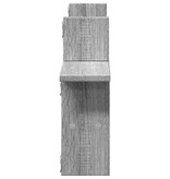 VidaXL Wandschappen 2 st 38x12x38 cm bewerkt hout grijs sonoma eiken