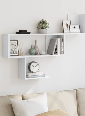 VidaXL Wandschap 100x15x70 cm bewerkt hout wit