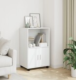 VidaXL Rolkast 55x40x91 cm bewerkt hout wit