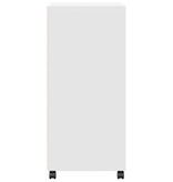 VidaXL Rolkast 55x40x91 cm bewerkt hout wit