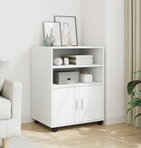 VidaXL Rolkast 60x48x81 cm bewerkt hout wit