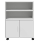 VidaXL Rolkast 60x48x81 cm bewerkt hout wit