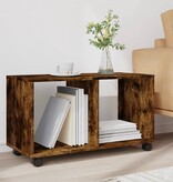 VidaXL Rolkast 72x33x42,5 cm bewerkt hout gerookt eikenkleurig