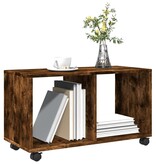 VidaXL Rolkast 72x33x42,5 cm bewerkt hout gerookt eikenkleurig