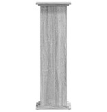 VidaXL Plantenstandaard 33x33x100 cm bewerkt hout grijs sonoma eiken