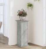 VidaXL Plantenstandaard 33x33x80 cm bewerkt hout betongrijs