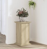 VidaXL Plantenstandaard 33x33x60 cm bewerkt hout sonoma eikenkleurig