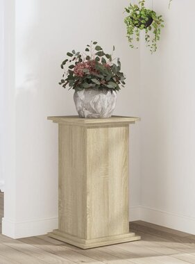 VidaXL Plantenstandaard 33x33x60 cm bewerkt hout sonoma eikenkleurig