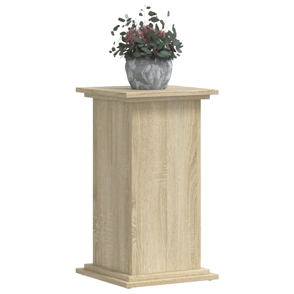 VidaXL Plantenstandaard 33x33x60 cm bewerkt hout sonoma eikenkleurig