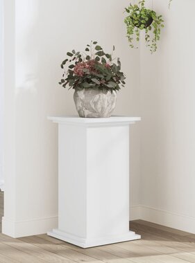 VidaXL Plantenstandaard 33x33x60 cm bewerkt hout wit
