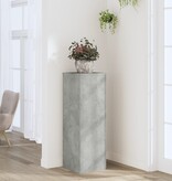 VidaXL Plantenstandaard 33x33x100 cm bewerkt hout betongrijs