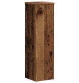 VidaXL Plantenstandaards 2 st 17x17x60 cm bewerkt hout oud houtkleurig