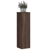 VidaXL Plantenstandaards 2 st 17x17x60 cm bewerkt hout bruin eiken