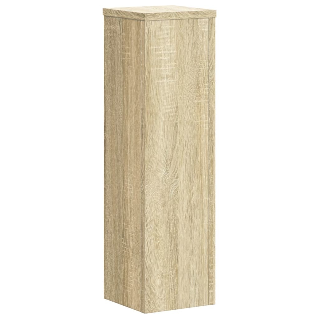 VidaXL Plantenstandaards 2 st 17x17x60 cm bewerkt hout sonoma eiken