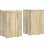 VidaXL Plantenstandaards 2 st 25x25x35 cm bewerkt hout sonoma eiken