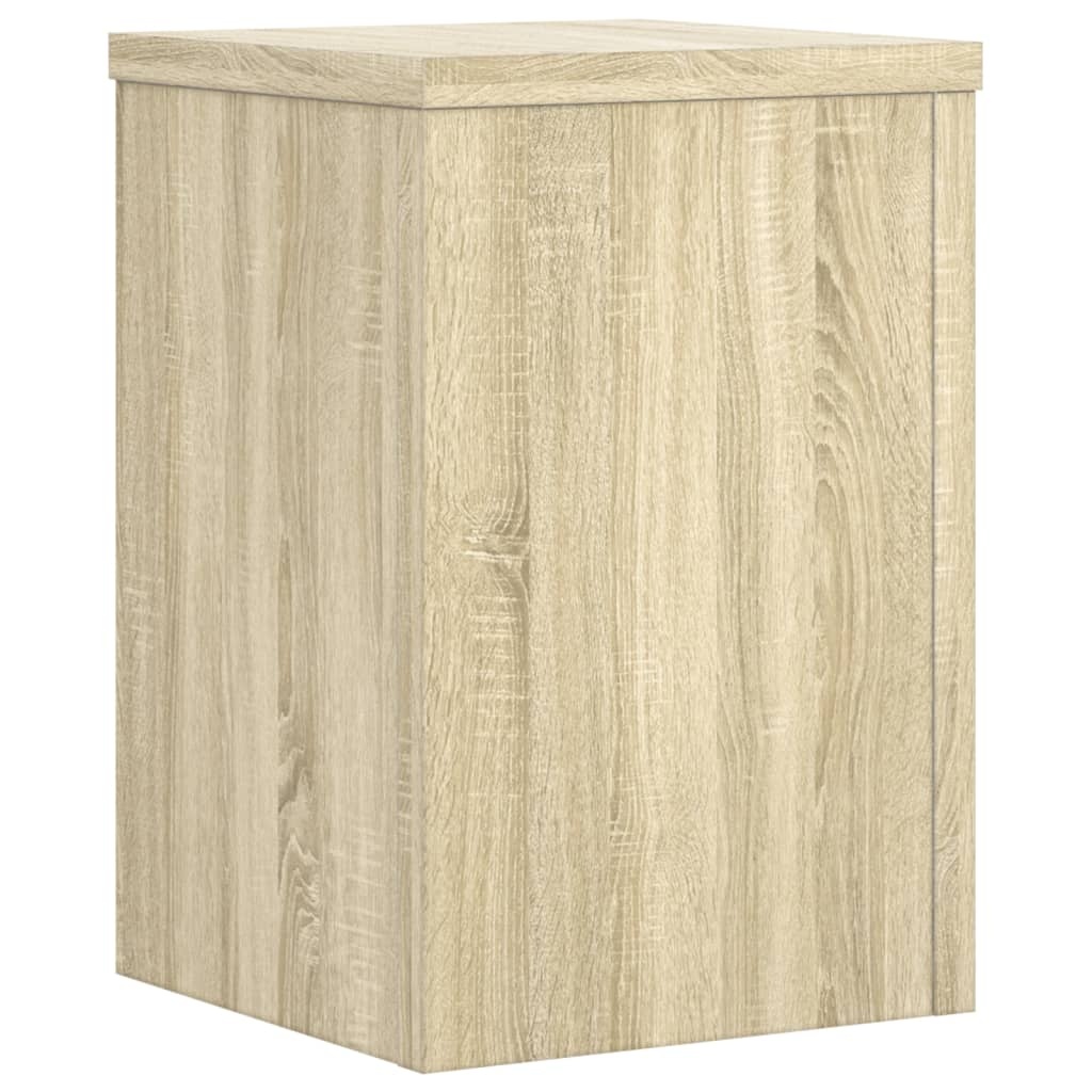 VidaXL Plantenstandaards 2 st 25x25x35 cm bewerkt hout sonoma eiken