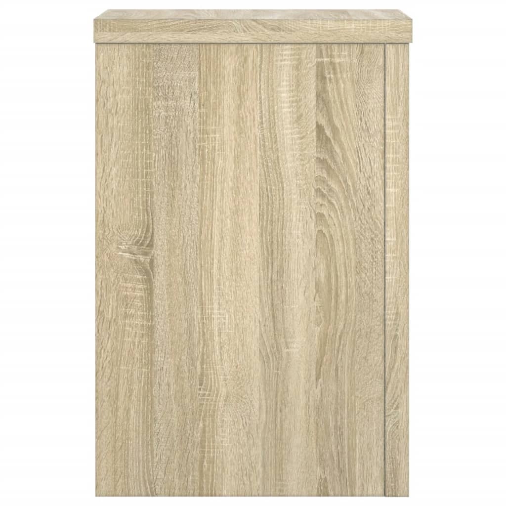 VidaXL Plantenstandaards 2 st 25x25x35 cm bewerkt hout sonoma eiken