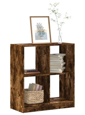 VidaXL Boekenkast 68,5x32x75 cm bewerkt hout gerookt eikenkleurig